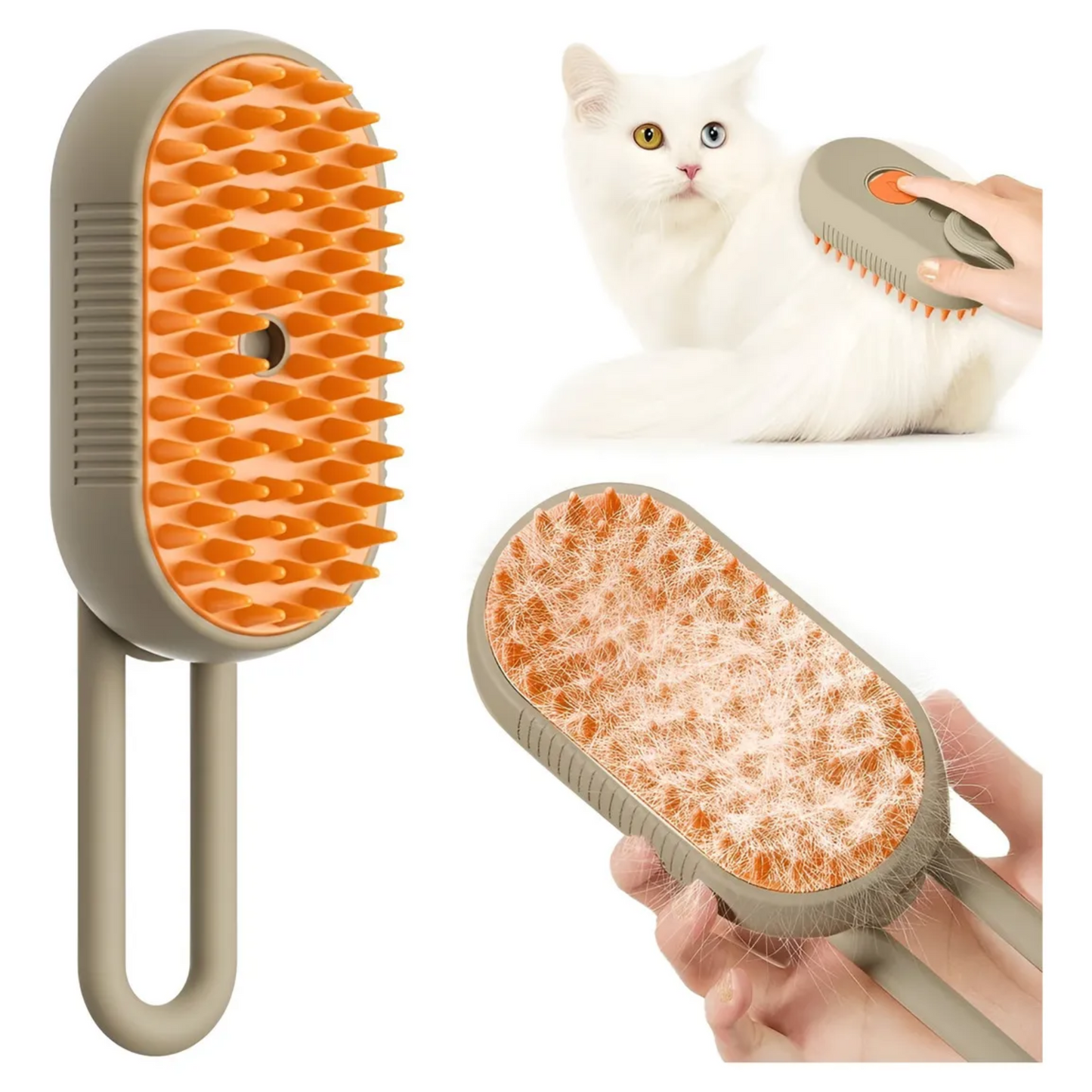 Cepillo Eléctrico a Vapor Para Mascotas