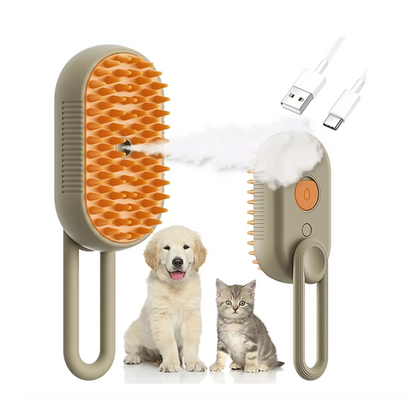 Cepillo Eléctrico a Vapor Para Mascotas